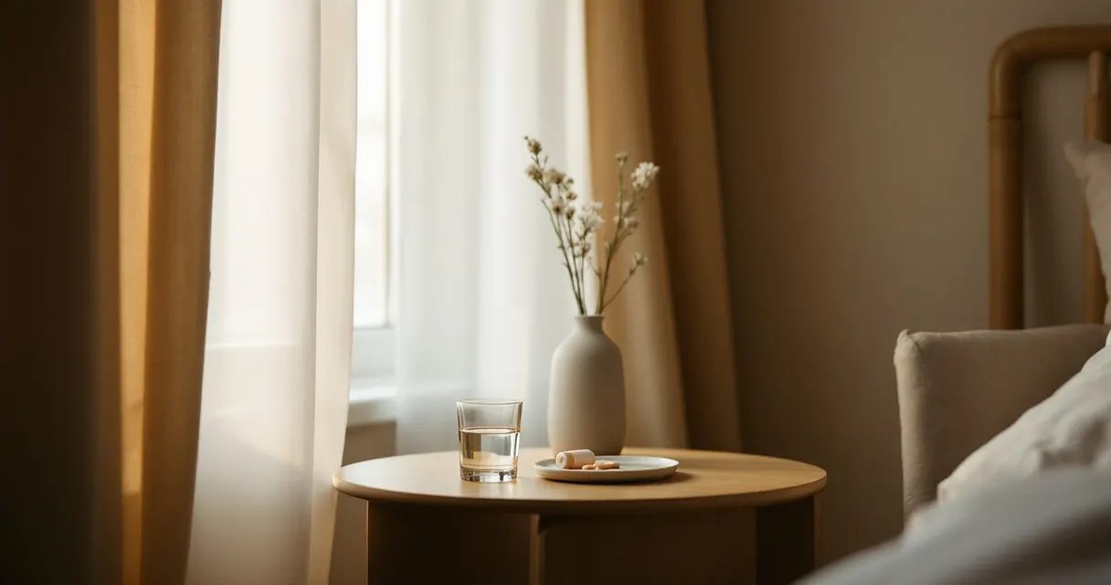 Bedside table at dawn, benzodiazepine tapering
