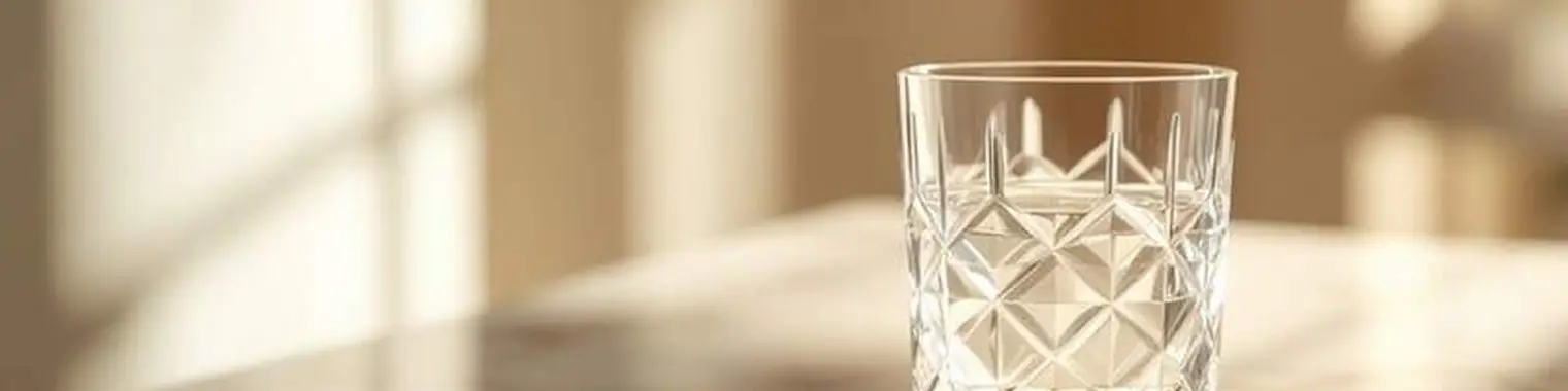 Glass of water on a bedside table, medically supervised detox