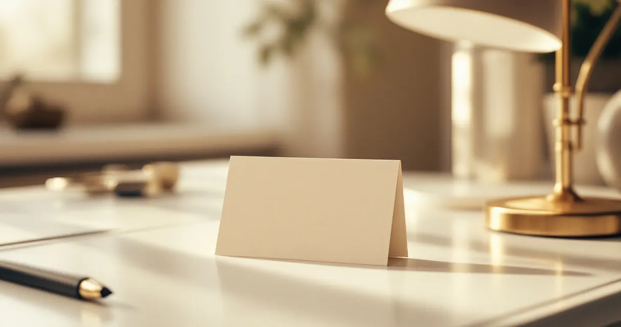 Stack of blank cards held by a brass clip, cost breakdown