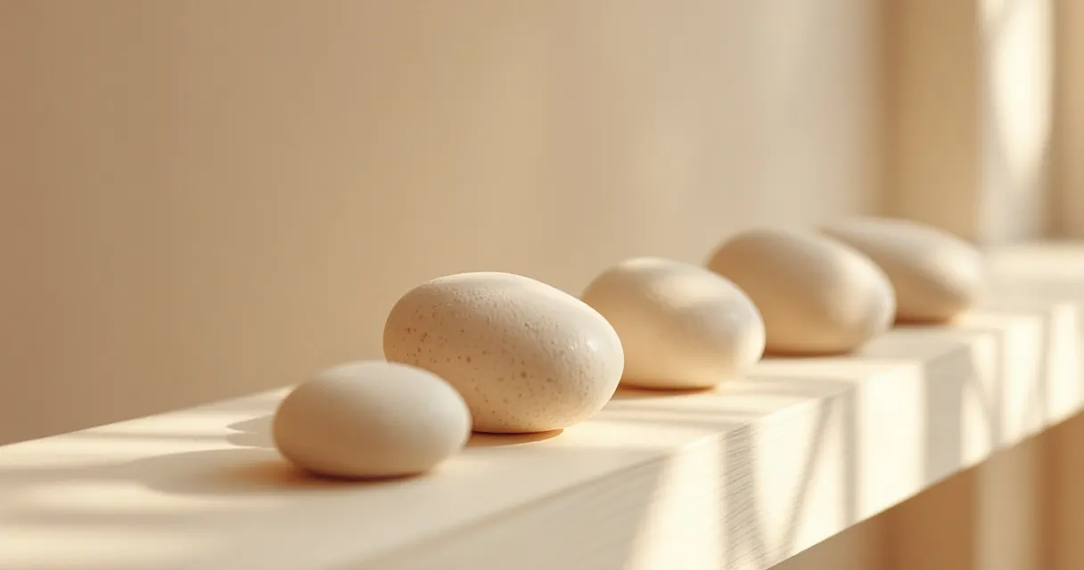 Row of stones decreasing in size, stepping down levels of care